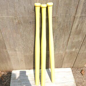 Vintage Plastic Generation 3? Official Wiffle Ball Yellow Bat USA Set of Three